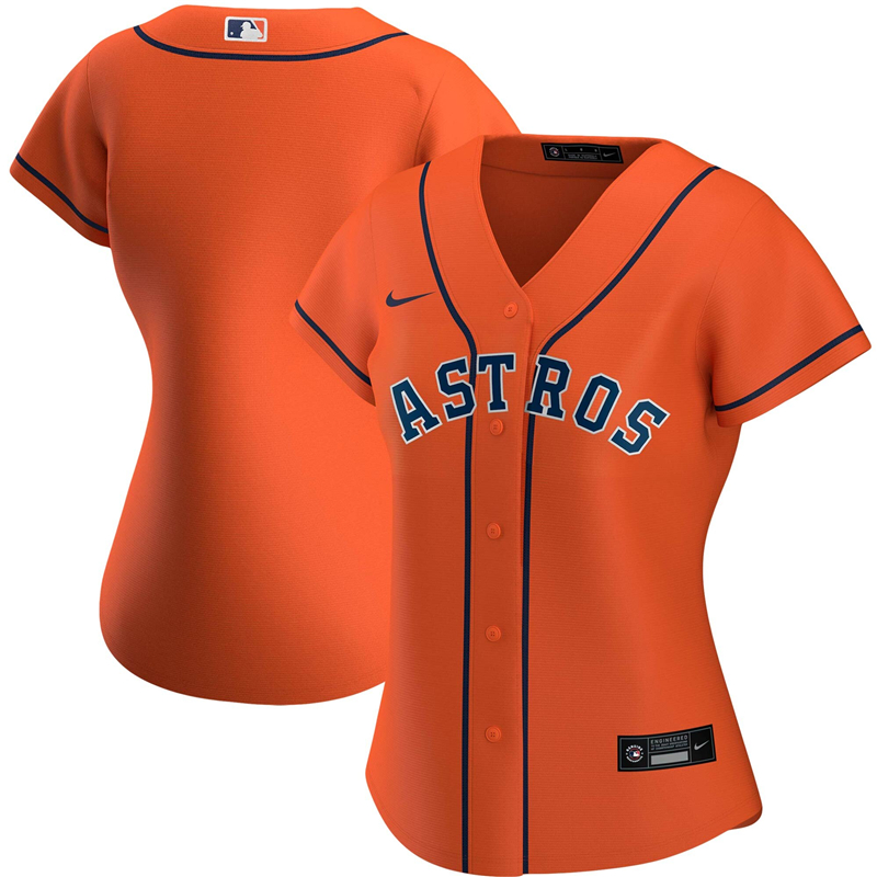 2020 MLB Women Houston Astros Nike Orange Alternate 2020 Replica Team Jersey 1->boston red sox->MLB Jersey